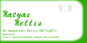 matyas mellis business card